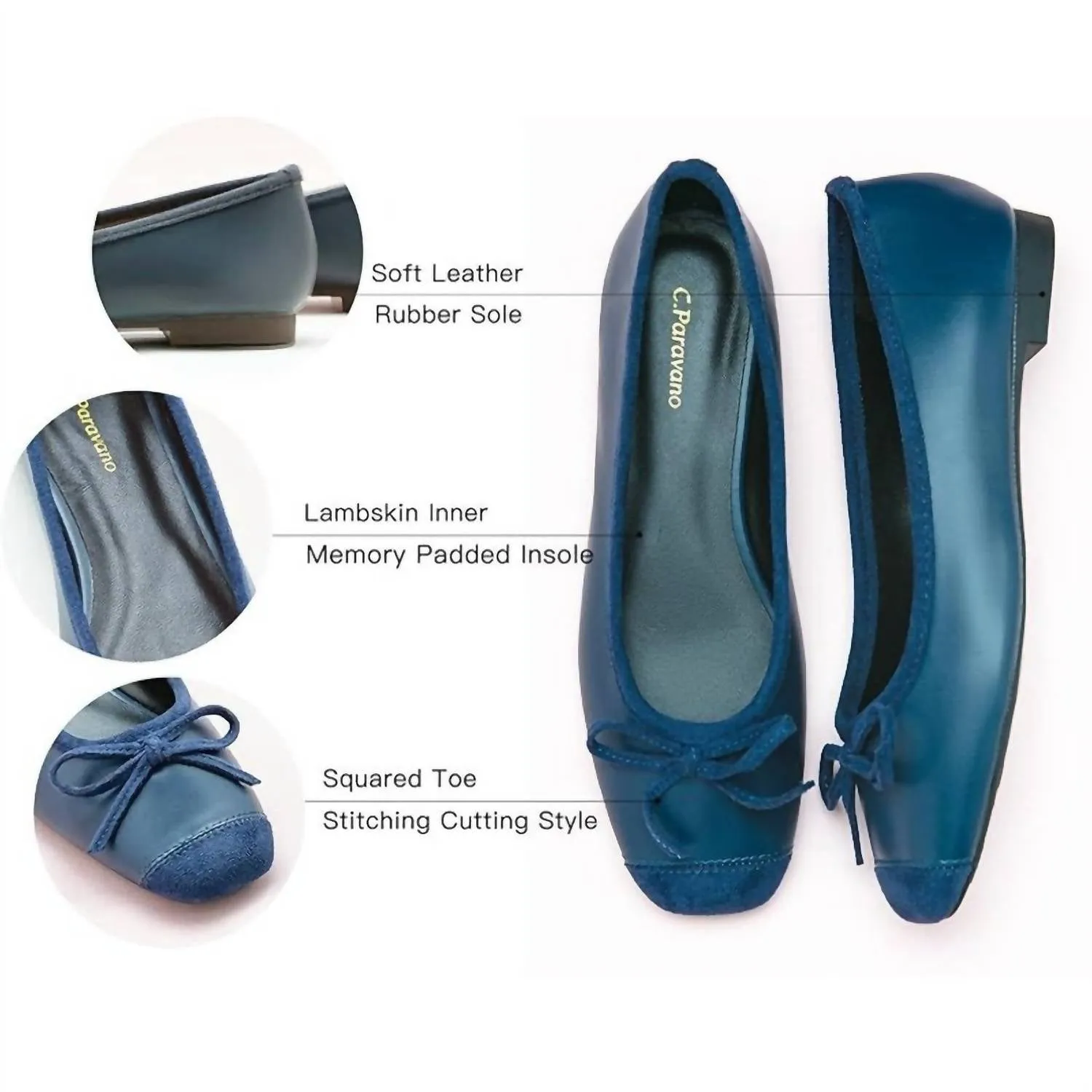 Women's Ballet Flats In Navy