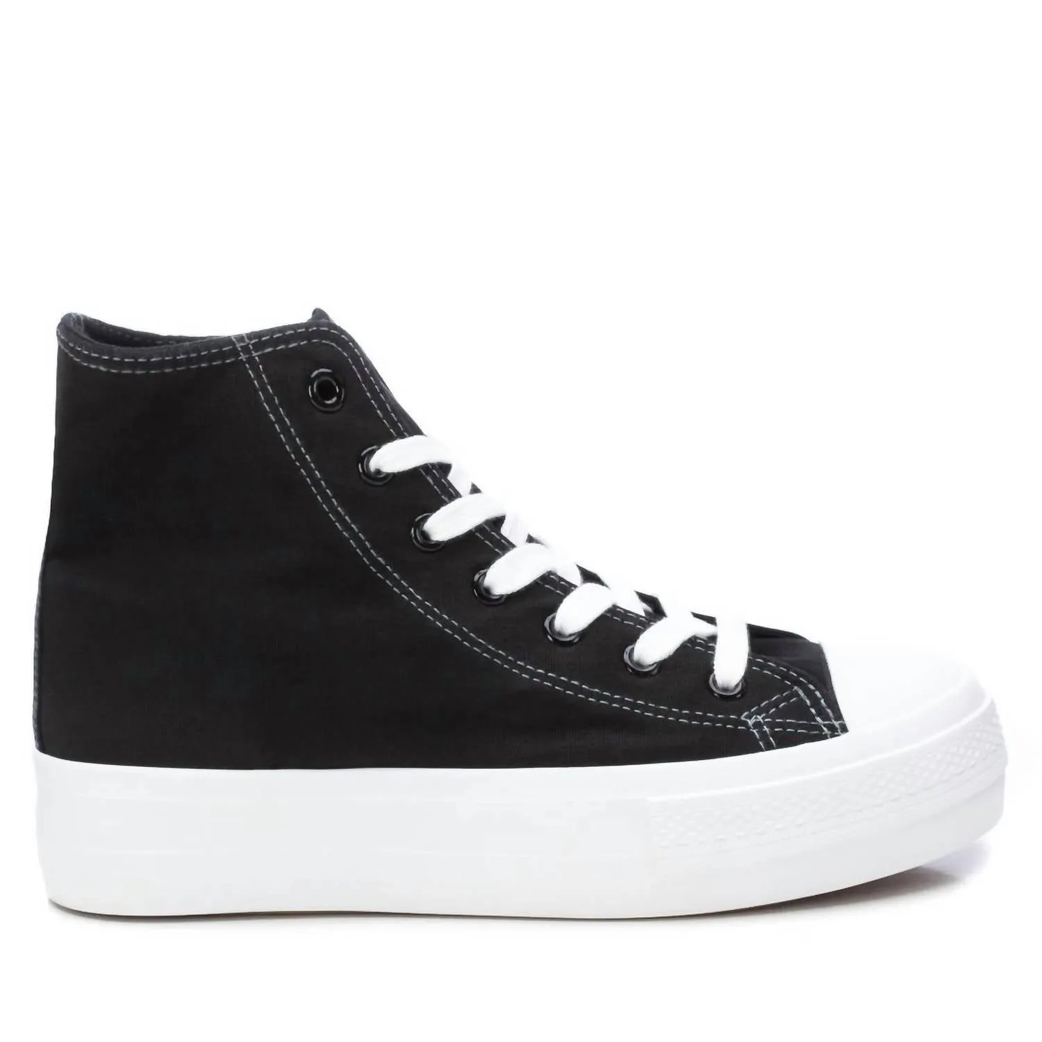 Women's Canvas High-Top Sneakers In Black