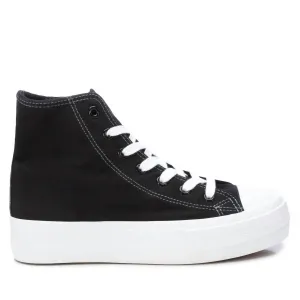 Women's Canvas High-Top Sneakers In Black