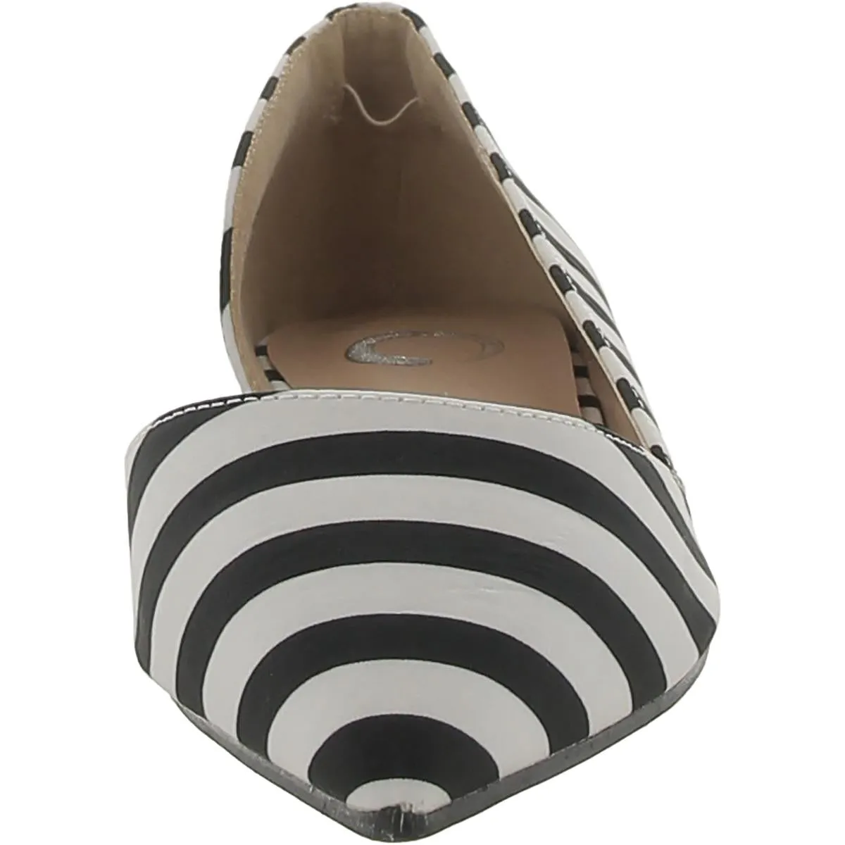 Womens Cut-Out Manmade Ballet Flats