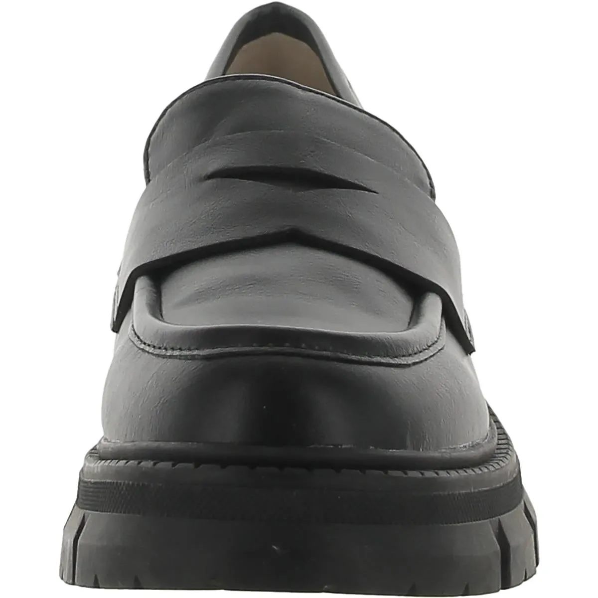 Womens Faux Leather Loafers