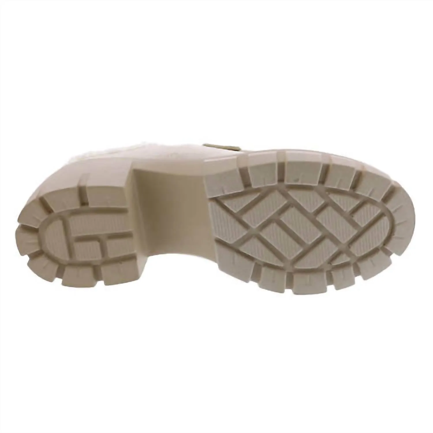Women's Fluff Loafer Mules In Beige