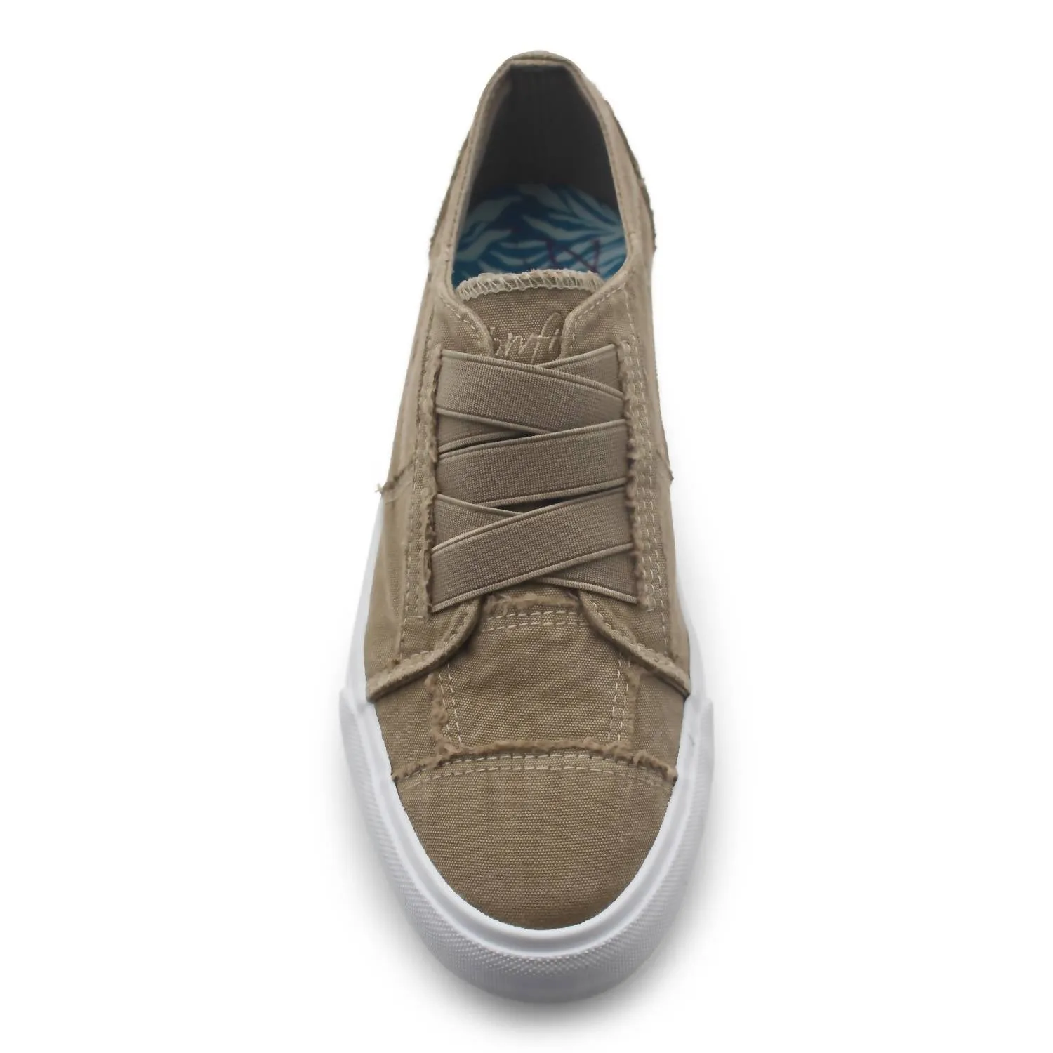 Women's Marley Sneaker In Cream Coffee Color Washed Canvas