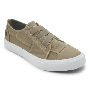 Women's Marley Sneaker In Cream Coffee Color Washed Canvas