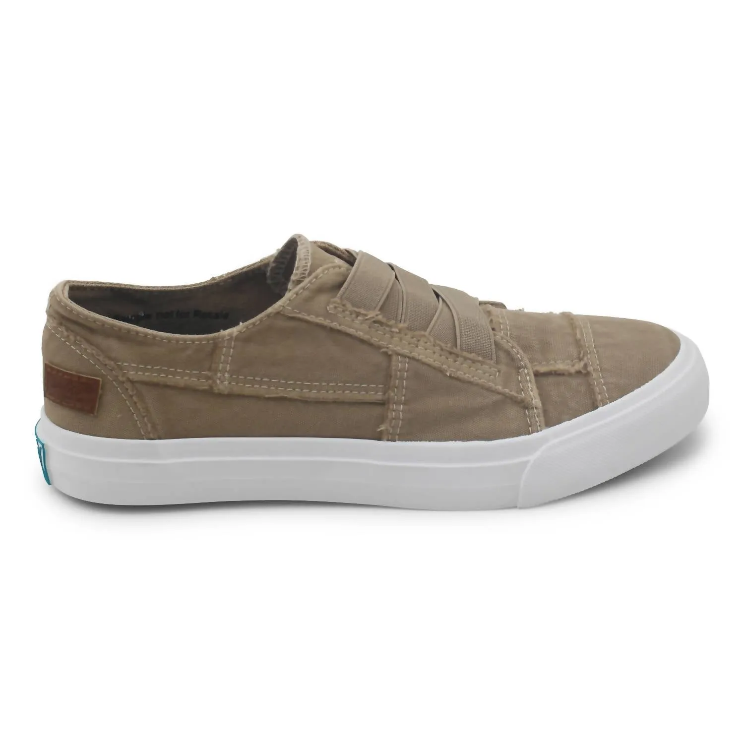 Women's Marley Sneaker In Cream Coffee Color Washed Canvas