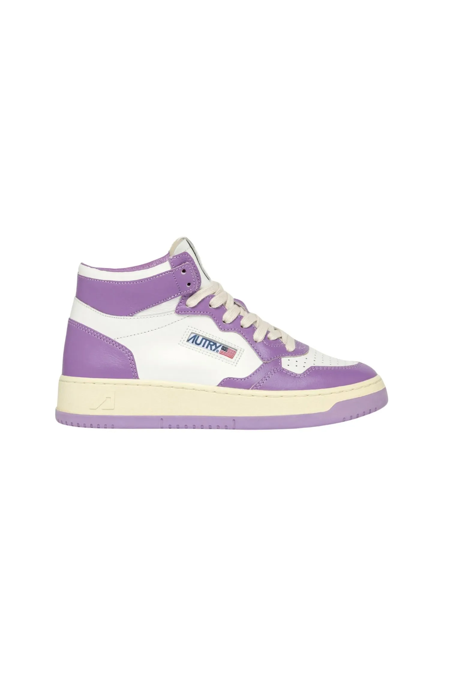 Women's Medalist Mid Sneakers In White & Lavender