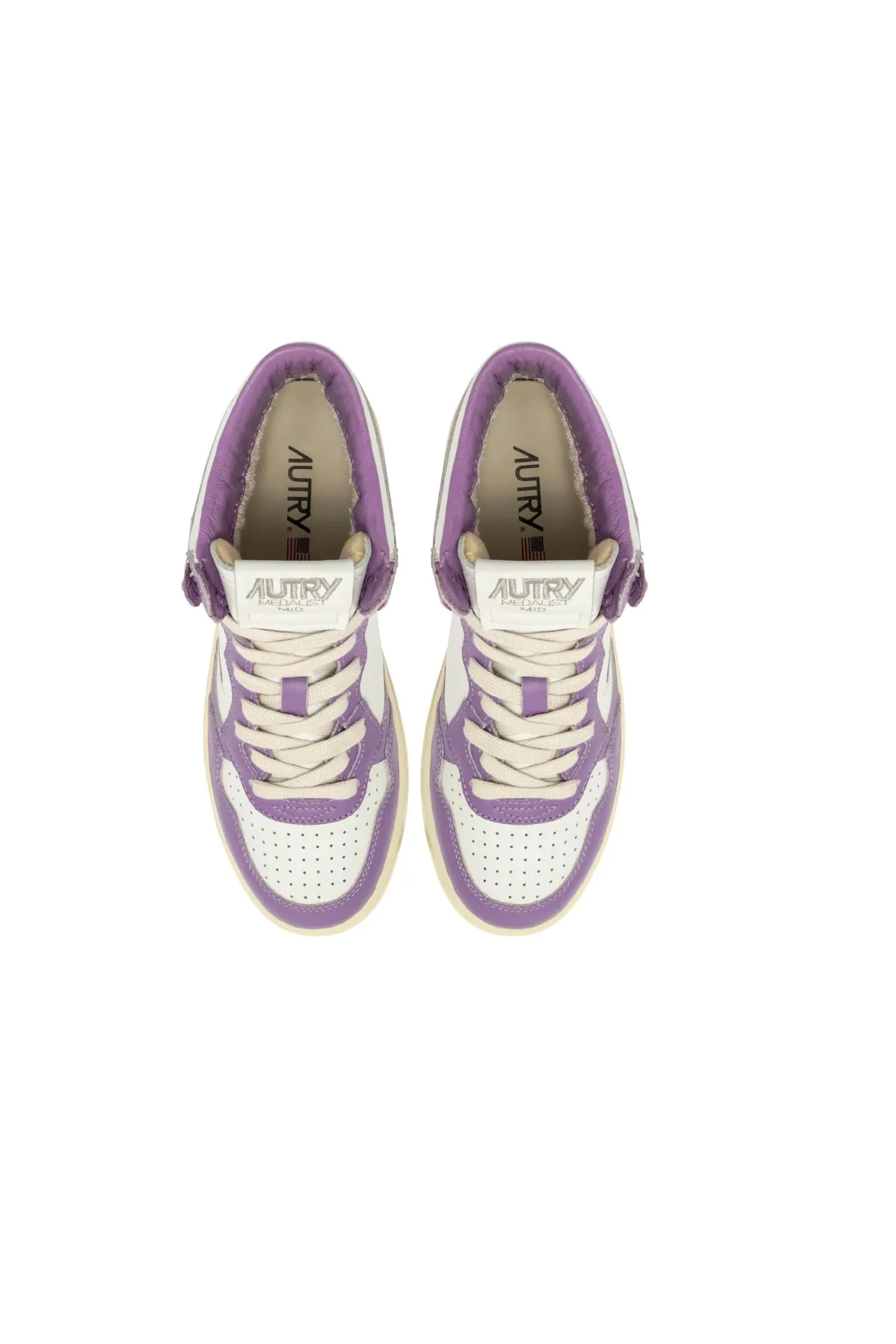 Women's Medalist Mid Sneakers In White & Lavender
