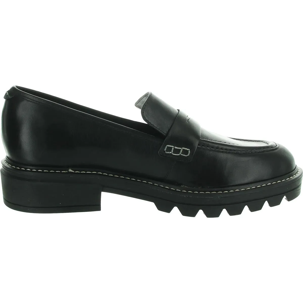 Womens Solid Leather Loafers