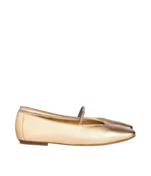 Women's Tila Metallic Leather Ballerina Flats In Gold