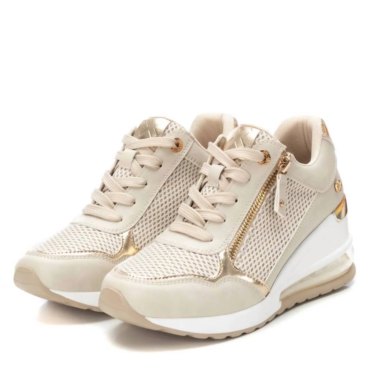 Women's Trainer Sneakers In Beige