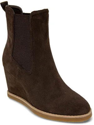 WYNN Womens Wedge Pointed Toe Wedge Boots